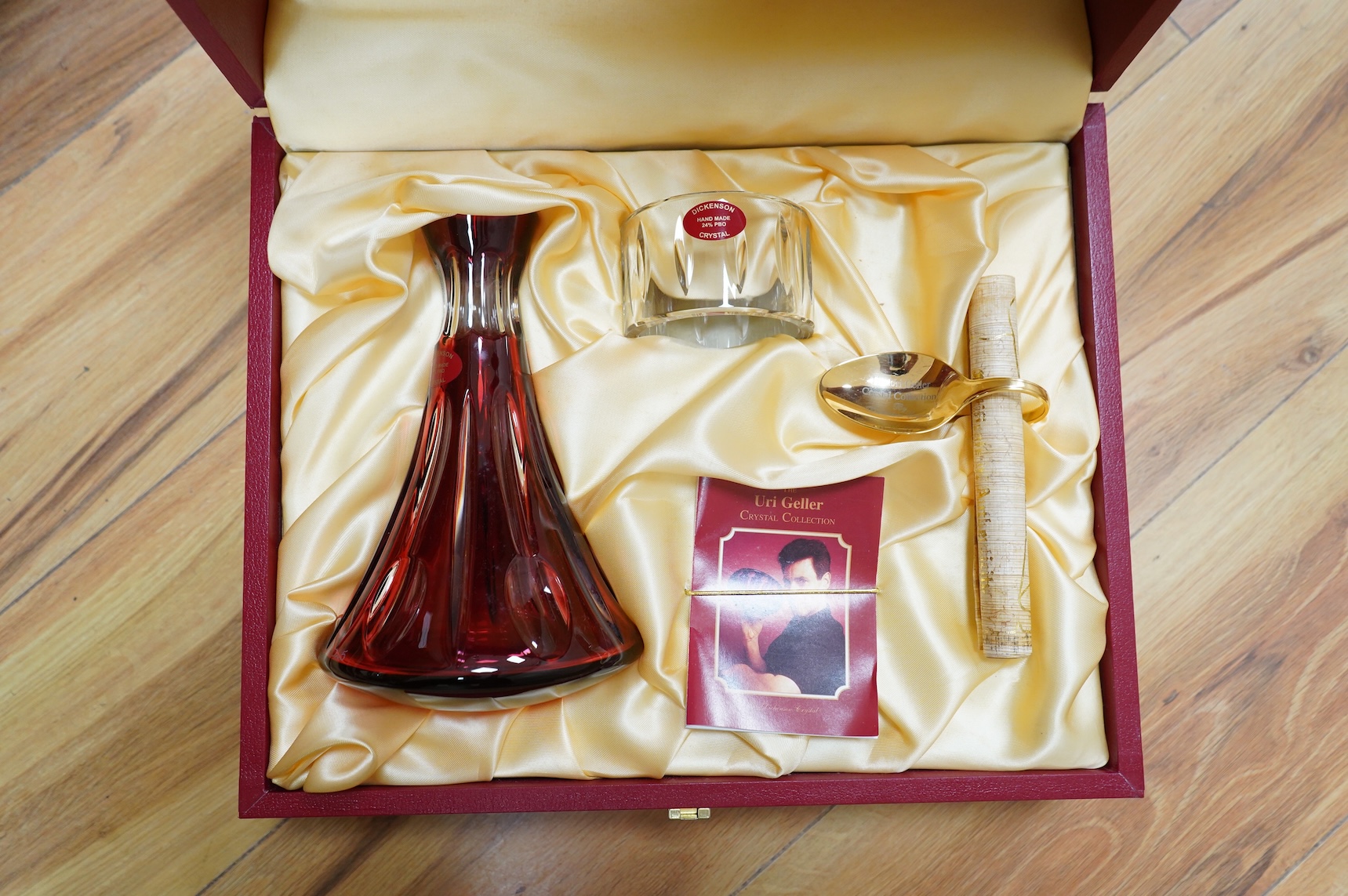 The Uri Geller Crystal Collection - three cased sets by Dickenson Crystal